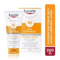 Protetor Solar Eucerin Sun Gel-Creme Oil Control Toque Seco FPS-60 200g
