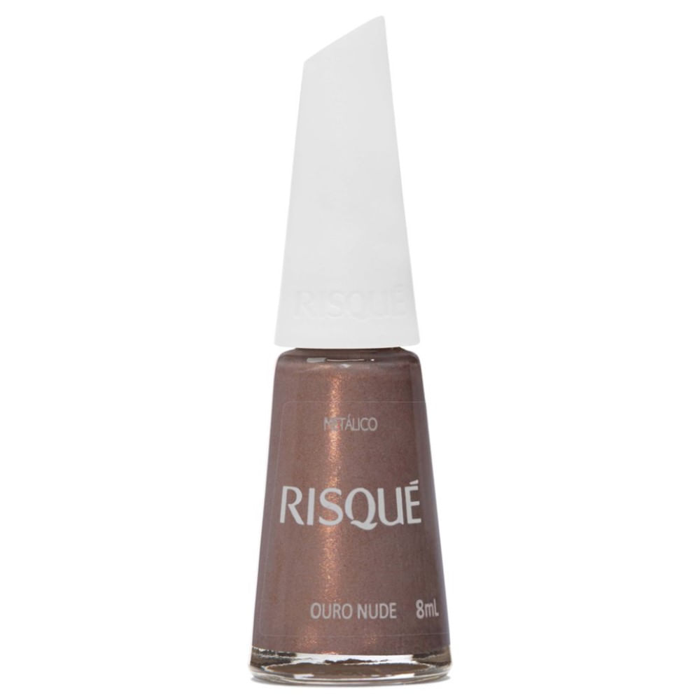 Esmalte Risqué Metálico Ouro Nude 8ml