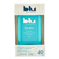 Protetor Solar Facial e Labial em Bastão Blu Biochronos FPS40 Incolor 15g