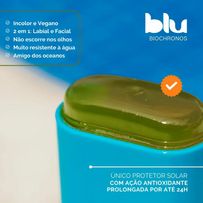 Protetor Solar Facial e Labial em Bastão Blu Biochronos FPS40 Incolor 15g