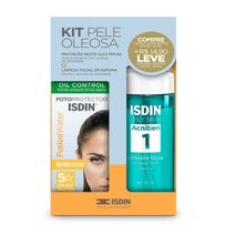 Protetor Solar Isdin Fusion Water FPS 60 50ml + Espuma de Limpeza Facial Isdin Acniben 150ml