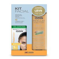Kit Protetor Solar Isdin Fusion Water FPS60 50ml + Isdin Solução Micelar 400ml