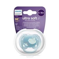 Chupeta Avent Ultra Soft SCF092/04 6-18 Meses Decorada Passaro Azul 1 Unidade