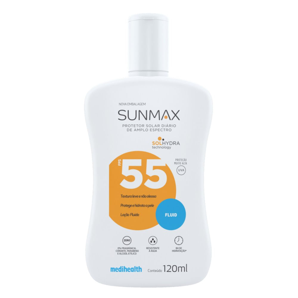 Protetor Solar Sunmax Fluid FPS55 120ml
