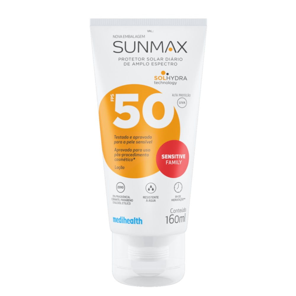 Protetor Solar Sunmax Sensitive FPS50 160ml