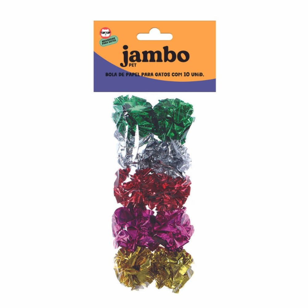 Bola de Papel para Gatos Jambo Pet 10 unidades