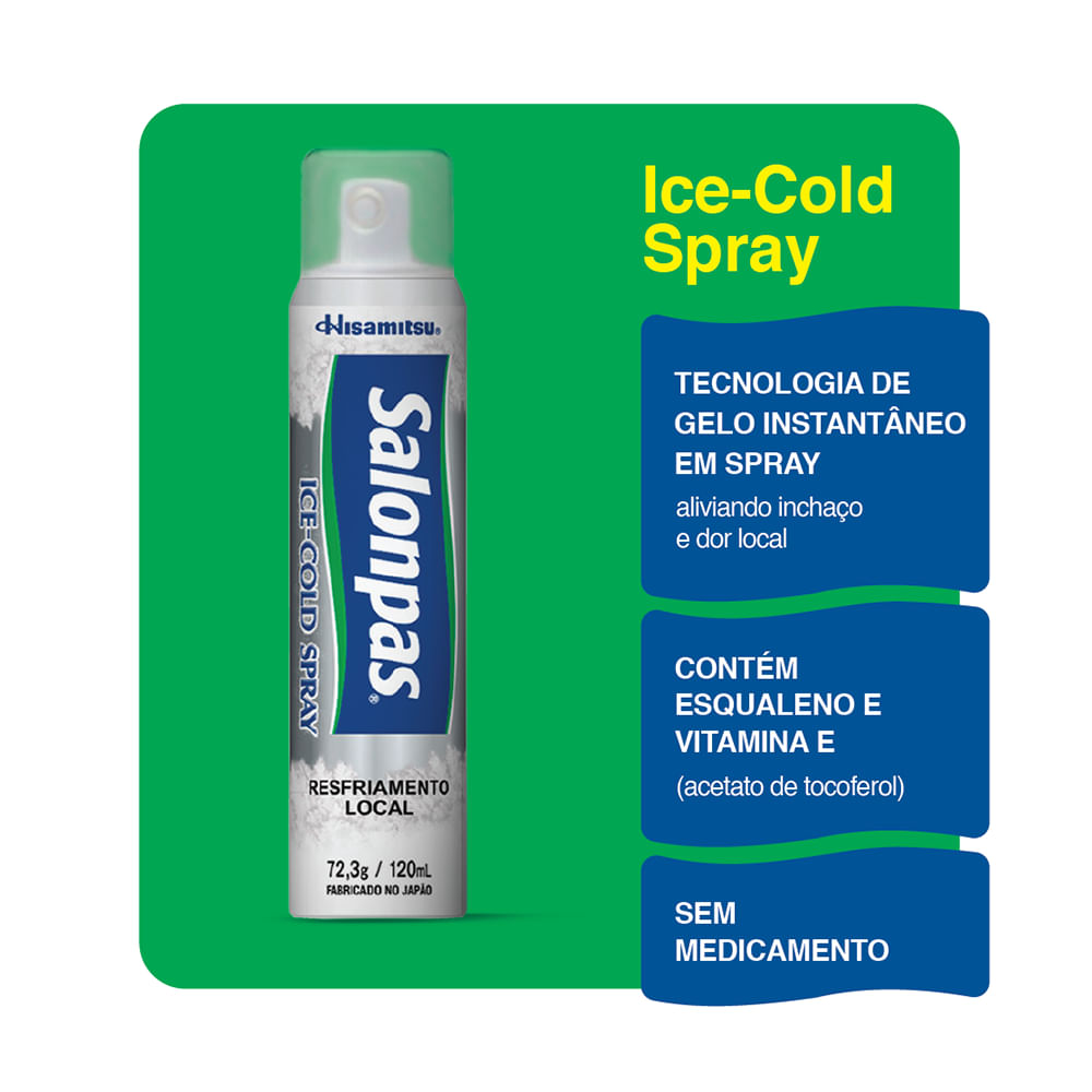 Encontraproduto.com.br - Salonpas Ice Cold Spray Frasco 120ml