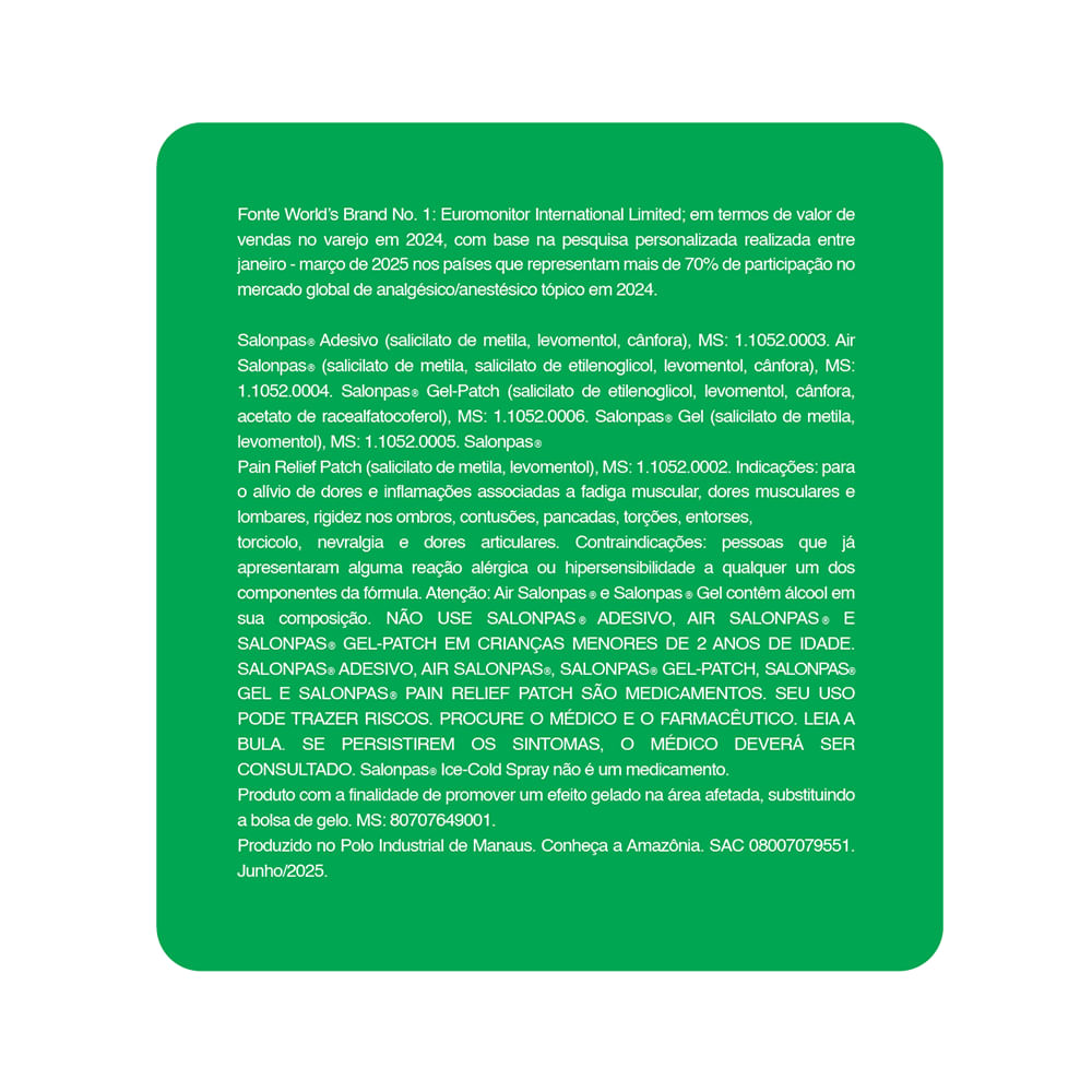 Encontraproduto.com.br - Salonpas Emplastro P