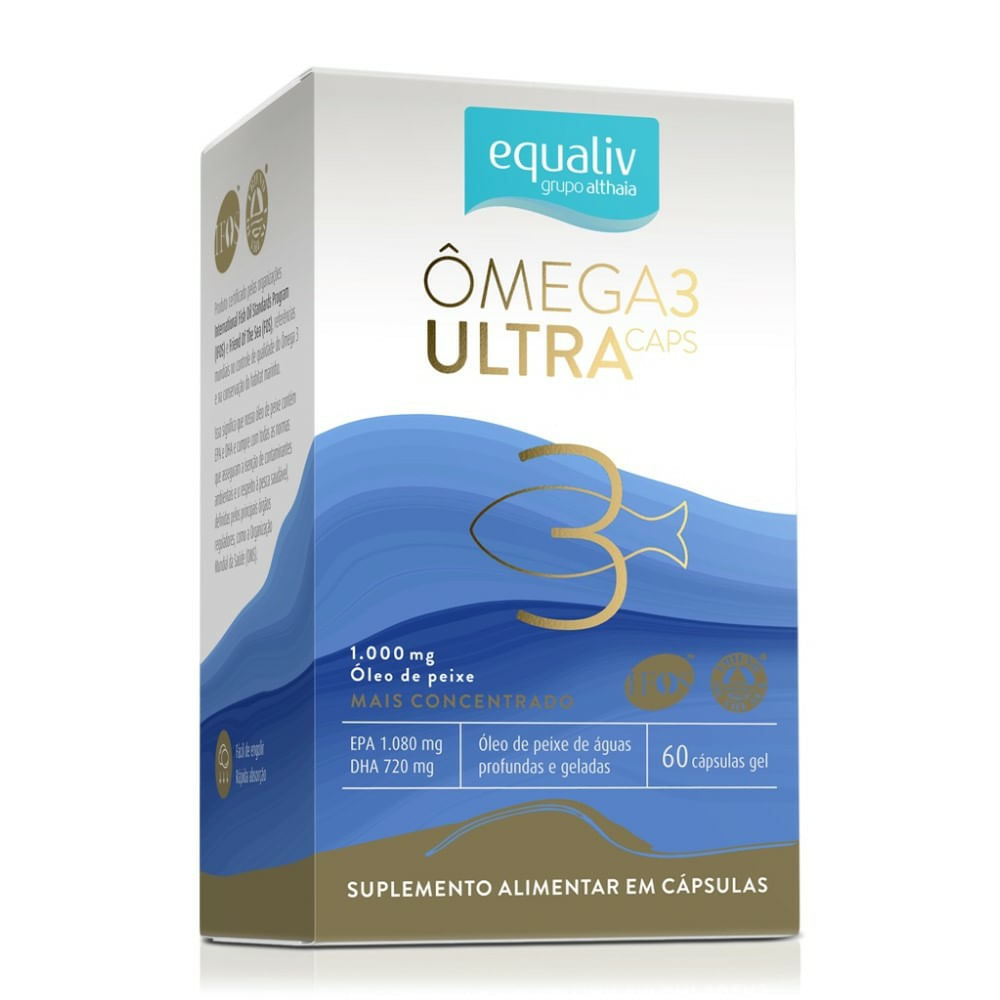 Suplemento Alimentar Equaliv Ômega 3 Ultra Caps 60 Cápsulas