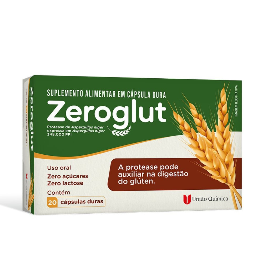 Suplemento Alimentar União Química Zeroglut 20 Cápsulas