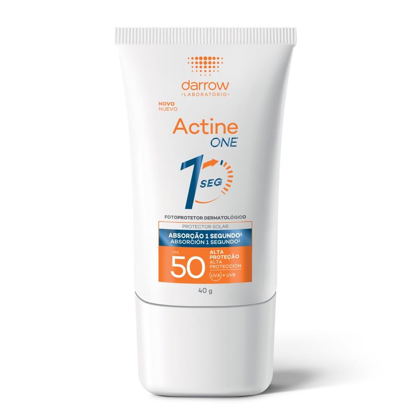 Protetor-Solar-Facial-Darrow-Actine-ONE-1seg-FPS50-Sem-Cor-40g---0