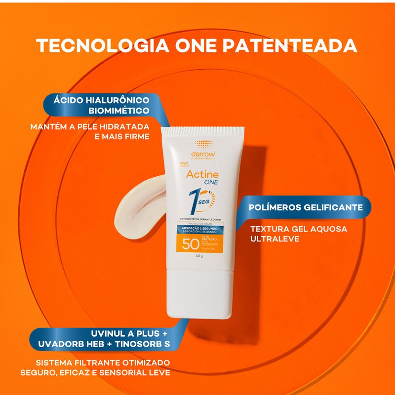 Protetor-Solar-Facial-Darrow-Actine-ONE-1seg-FPS50-Sem-Cor-40g---7