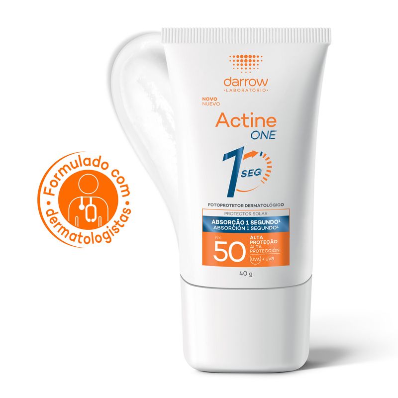 Protetor-Solar-Facial-Darrow-Actine-ONE-1seg-FPS50-Sem-Cor-40g---1