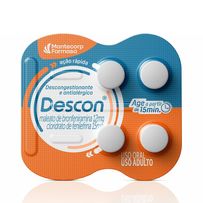 Descon 12mg + 15mg Mantecorp 4 Comprimidos