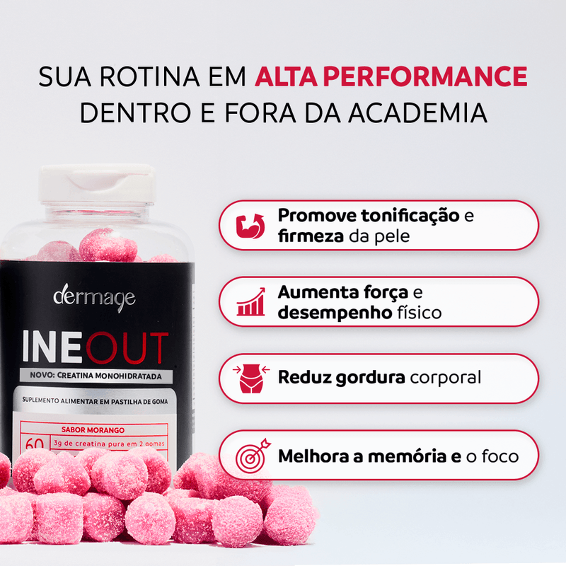 Suplemento-Alimentar-Dermage-Ineout-Creatina-Sabor-Morango-60-Gomas---3