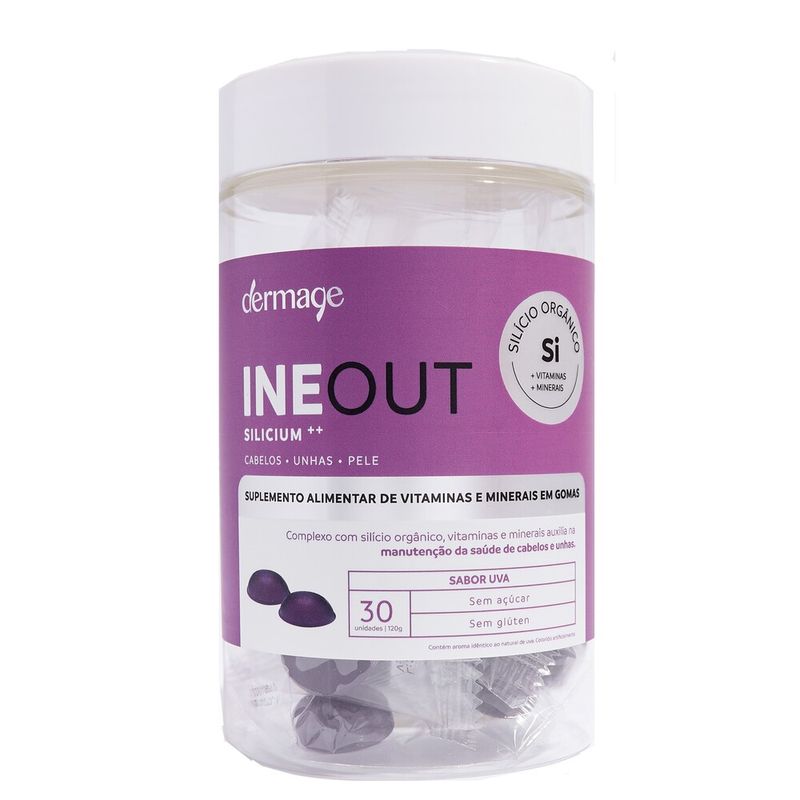 Suplemento-Alimentar-Dermage-Ineout-Silicium-Uva-30-Gomas---0