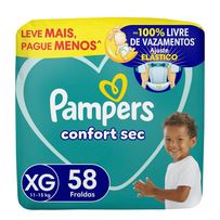 Fralda Pampers Confort Sec XG 58 unidades