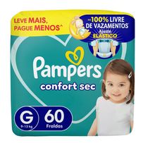 Fralda Pampers Confort Sec G 60 Unidades