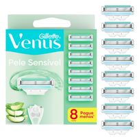 Cargas para Aparelho de Depilar Gillette Venus Pele Sensível 8 Unidades