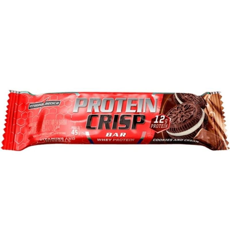Barra-de-Proteina-Protein-Crisp-Bar-Integralmedica-Sabor-Cookies-and-Cream-45g---0