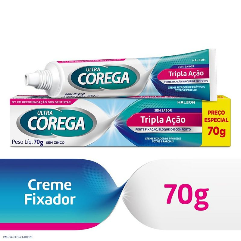 Creme-Fixador-De-Proteses-Ultra-Corega-Tripla-Acao-Sem-Sabor-70g---1