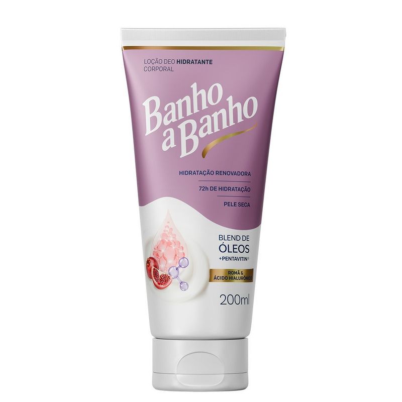 Locao-Deo-Hidratante-Corporal-Banho-a-Banho-Roma-e-Acido-Hialuronico-Blend-de-Oleos-Pentavitin-200ml---0