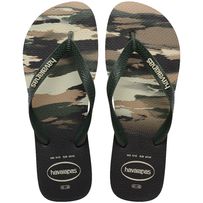 Sandálias Havaianas Camu Preto/Verde Olive 41/42