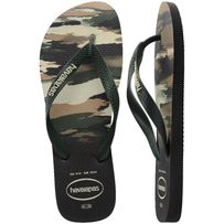 Sandálias Havaianas Camu Preto/Verde Olive 43/44