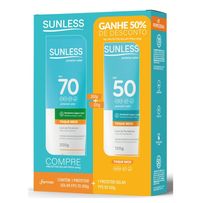 Kit Sunless Toque Seco Protetor Solar FPS70 200g + Protetor Solar FPS50 120g