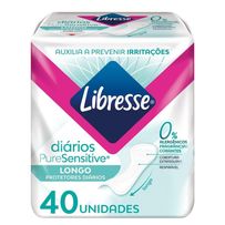 Protetor Diário Libresse Pure Sensitive Longo 40 unidades