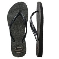 Sandália Havaianas Slim Gloss Preto/Prata 35/36