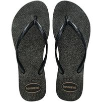 Sandália Havaianas Slim Gloss Preto/Prata 37/38