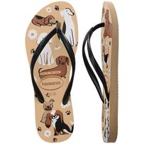 Sandália Havaianas Slim Pets Preto/Dourado 39/40