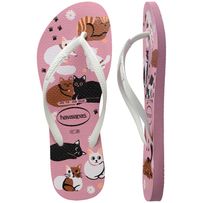 Sandália Havaianas Slim Pets Rosa 39/40