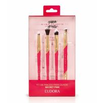 Kit de Pincéis para Olhos Eudora Niina Secrets Pink