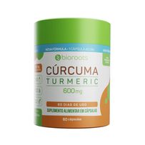 Cúrcuma Turmeric 600mg Bioroots 60 Cápsulas