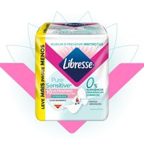 Absorvente Libresse Pure Sensitive Ultrafino com Abas 10 Unidades