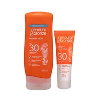 Kit Cenoura e Bronze Protetor Solar Corporal FPS 30 200ml + Protetor Solar Facial FPS 30 50g