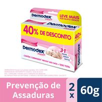 Creme Prevenção De Assaduras Dermodex Prevent 60g 2 Unidades