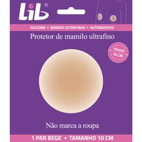 Protetor de Mamilo Ultrafino Lib Tamanho 10cm Bege 1 Par