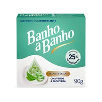 Sabonete em Barra Banho a Banho Chá Verde e Aloe Vera Blend de Óleos 90g