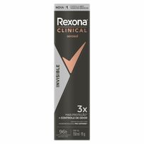 Desodorante Antitranspirante Aerosol Rexona Clinical Invisible 96h 150ml