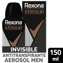 Desodorante Antitranspirante Aerosol Rexona Clinical Invisible 96h 150ml
