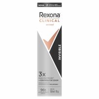 Desodorante Antitranspirante Aerosol Rexona Clinical Invisible 96h 150ml
