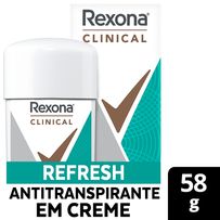 Desodorante Antitranspirante em Creme Rexona Clinical Refresh 58g