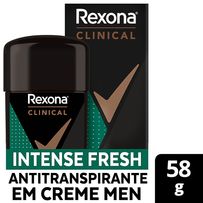 Desodorante Antitranspirante em Creme Rexona Clinical Intense Fresh 58g