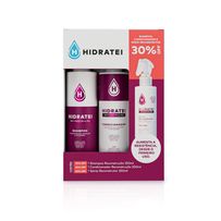 Kit Hidratei Reconstrução Shampoo 250ml + Condicionador 200ml + Spray Reconstrutor 250ml