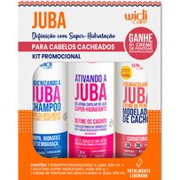 Kit Juba Widi Care 1 Shampoo Higienizando a Juba 300ml + 1 Gelatina Super-hidratante Juba 300g + 1 Creme de Pentear Encaracolando a Juba 300ml