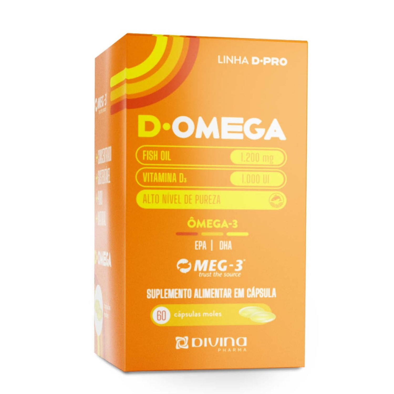 D.Omega Vit D 2000 Ui + Omega 3 2400 Mg D.Pro 60 Cápsulas
