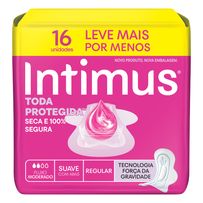 Absorvente Externo Intimus Tripla Proteção Suave Com Abas 16 Unidades